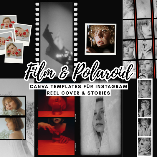 Canva Templates für Instagram Reel Cover & Storys "Film & Polaroid"